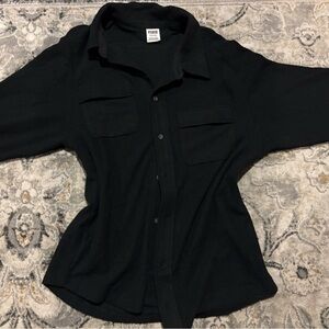 Victoria's Secret Black Button-Up Shirt